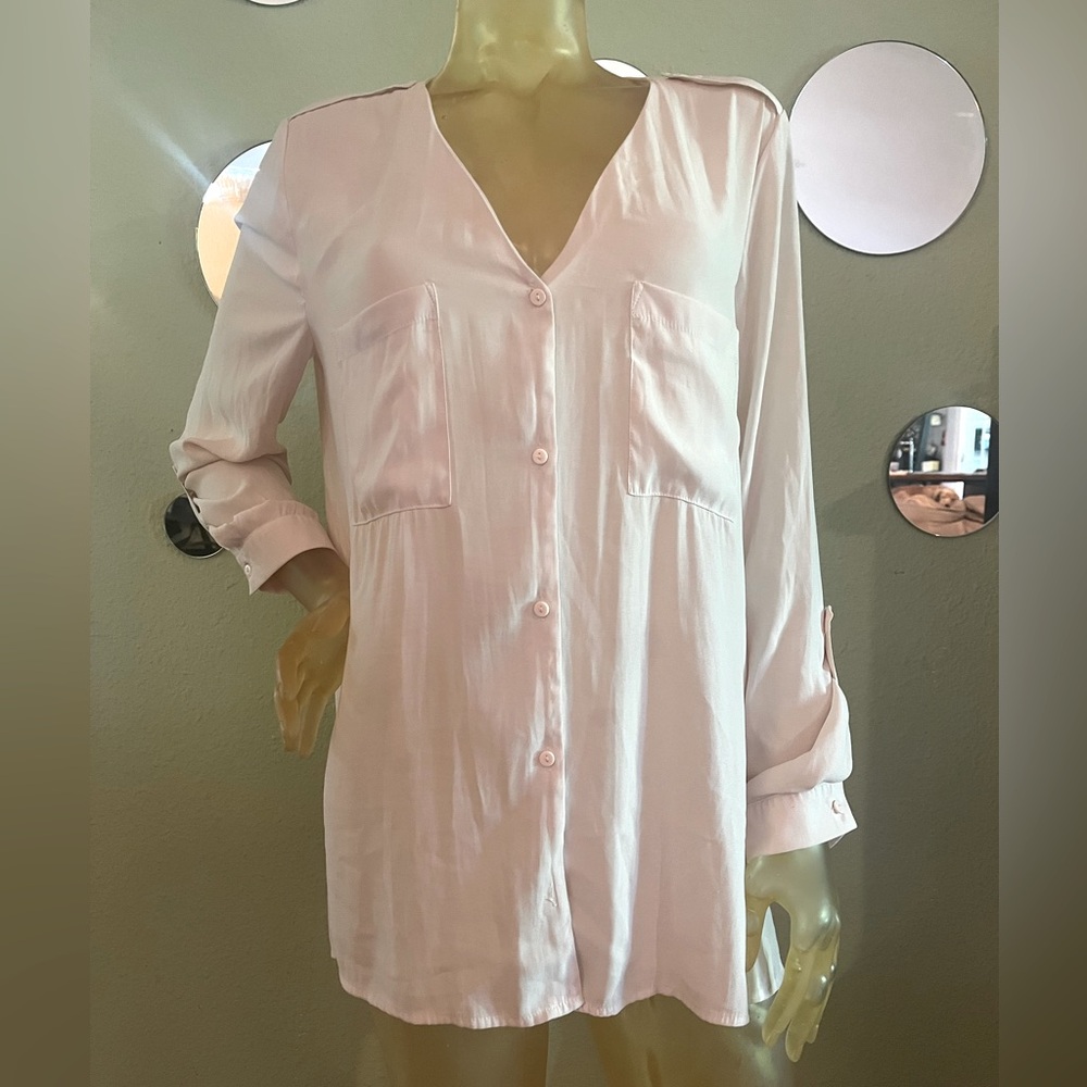 H&M Blush Pink Blouse, size 14
